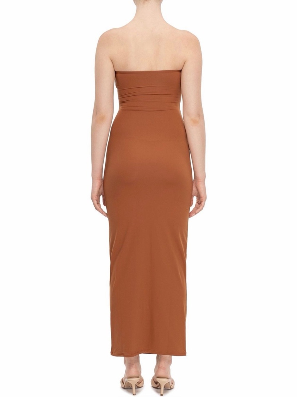 NWOT SKIMS Fits Everybody Strapless Dress in Rust Size Large - Picture 2 of 4